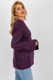 Elegant Boat Neck Casual Sweater with Unique Holes