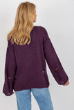 Elegant Boat Neck Casual Sweater with Unique Holes