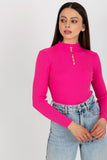 Elegant Turtleneck Blouse with Ribbed Fabric and Zircons