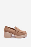 Eco-Suede Women's Semi-Boots with Stylish Platform Heel