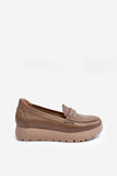 Stylish Women's Leather Slip-On Half Shoes with Platform