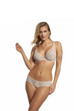 Beige Transparent Mesh Classic Cut Panties