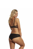 Elegant Black Mesh Bralette with Delicate Bow Detail