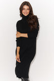 Chic long sweater doubles as a stylish midi dress.