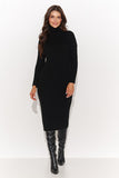 Chic long sweater doubles as a stylish midi dress.