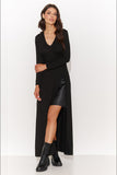 Dynamic Double-Layered Viscose Dress with Slit