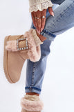 Stylish Insulated Snow Boots with Buckle Detail