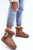 Stylish Insulated Snow Boots with Buckle Detail for Winter