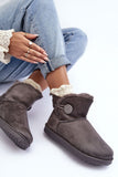 Fashionable Eco-Suede Snow Boots with Fur Insulation