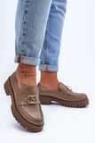 Elegant Slip-On Women's Leather Half Shoes with Platform