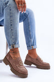 Elegant Slip-On Women's Half Shoes in Natural Leather