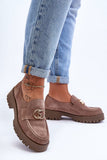 Elegant Slip-On Women's Half Shoes in Natural Leather