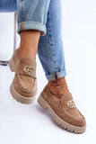 Elegant Natural Leather Women's Slip-On Half Shoes