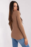 Charming Ribbed Sweater with Buttoned Sleeves for Elegance
