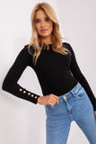 Charming Ribbed Sweater with Button Detail for Elegant Style