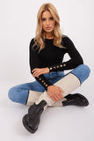 Charming Ribbed Sweater with Button Detail for Elegant Style