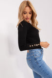 Charming Ribbed Sweater with Button Detail for Elegant Style