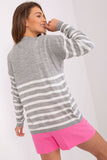 Stylish Striped V-Neck Women's Sweater for Any Occasion
