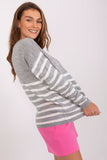 Stylish Striped V-Neck Women's Sweater for Any Occasion