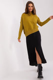 Casual Long Sleeve Low Turtleneck Women's Sweater
