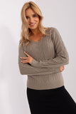 Elegant Women's V-Neck Sweater with Unique Texture