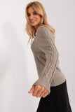 Elegant Women's V-Neck Sweater with Unique Texture