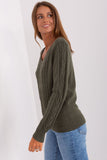 Elegant V-Neck Women's Sweater with Textured Design