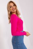 Elegant V-Neck Ribbed Sweater with Decorative Buttons