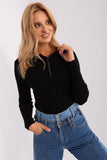 Elegant V-Neck Women's Sweater with Decorative Buttons