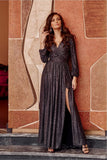 Elegant Brocade Maxi Dress with Back Cutout and Belt