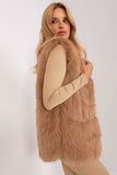 Soft Polyester Fur Vest with Pockets for Everyday Style