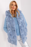 Elegant Fur Vest with Pockets and Hood for Cold Days