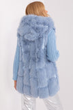 Elegant Fur Vest with Pockets and Hood for Cold Days