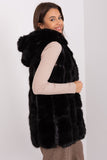 Elegant Hooded Fur Vest with Pockets for Everyday Wear