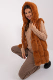 Elegant Fur Vest with Pockets and Hood for All Occasions