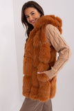 Elegant Fur Vest with Pockets and Hood for All Occasions