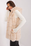 Elegant Hooded Fur Vest with Pockets for Everyday Wear