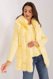 Elegant Hooded Fur Vest with Pockets for Cozy Comfort