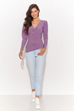 Elegant V-Neck Blouse with Puff Sleeves for Stylish Looks