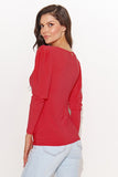 Elegant V-Neck Blouse with Romantic Buff Sleeves