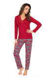 Vibrant Floral Two-Piece Pajamas for Cozy Evenings