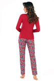 Vibrant Floral Two-Piece Pajamas for Cozy Evenings