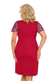 Elegant Maroon Chemise with Lace and Frill Details