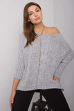 Casual Long Sleeve Women's Sweater with Boat Neckline