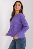 Variegated Texture Women's Sweater with Button Detail