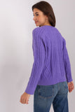 Variegated Texture Women's Sweater with Button Detail