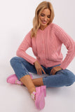 Stylish Women's Variegated Knit Sweater with Buttons