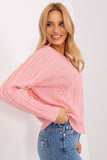 Stylish Women's Variegated Knit Sweater with Buttons