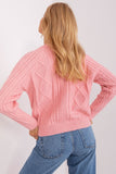 Stylish Women's Variegated Knit Sweater with Buttons