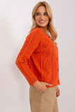 Versatile Women's Variegated Texture Sweater with Buttons